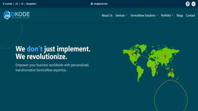 DKODE Company Website banner