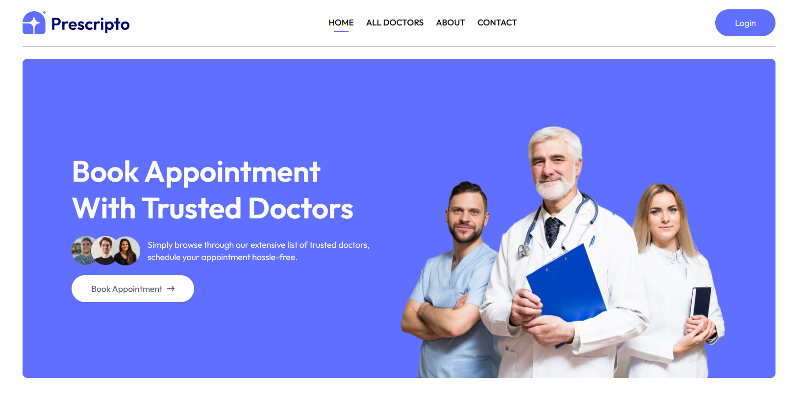 MERN Doctor Appointment App banner